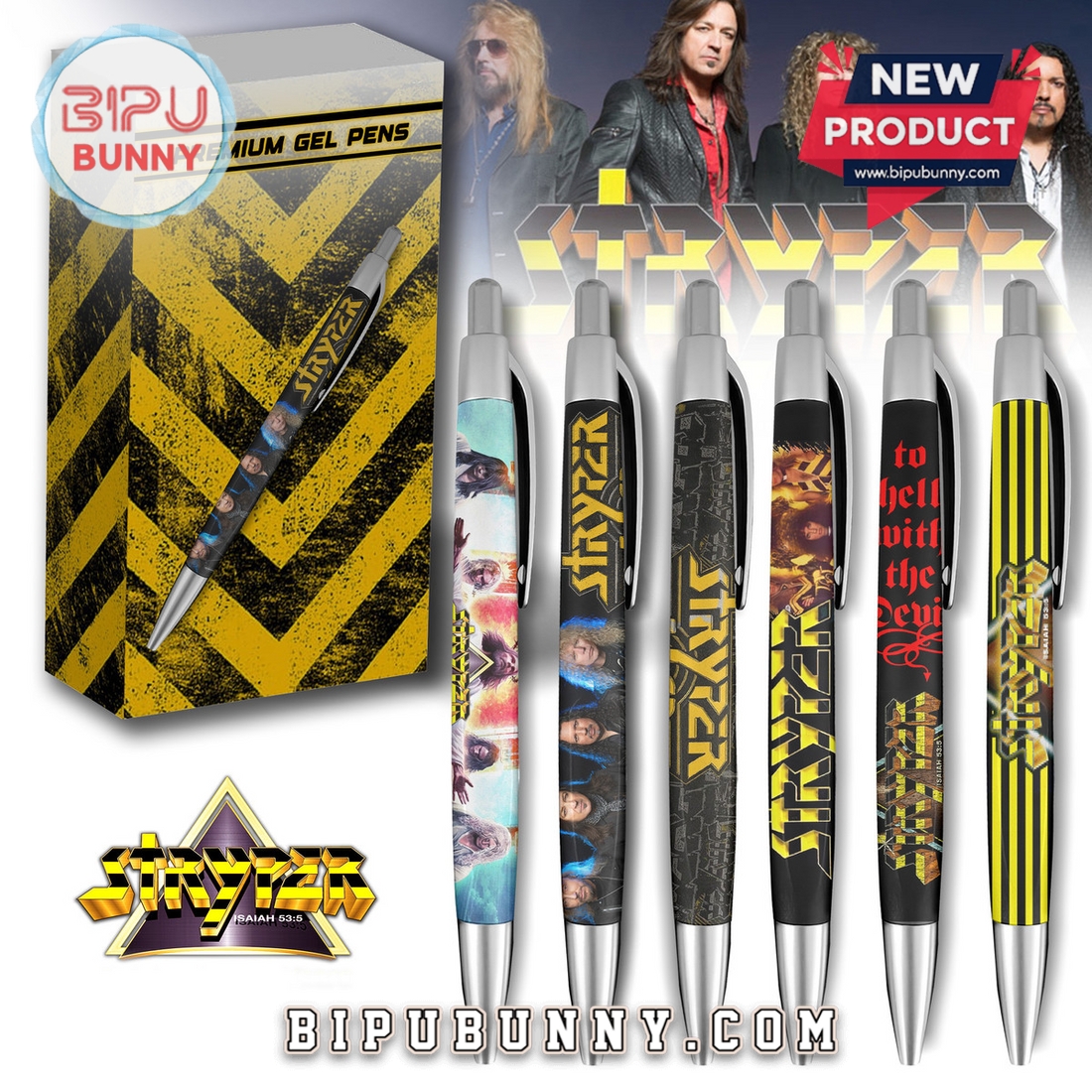 Stryper Band Premium Gel Pens Stryper Band Premium Gel Pens