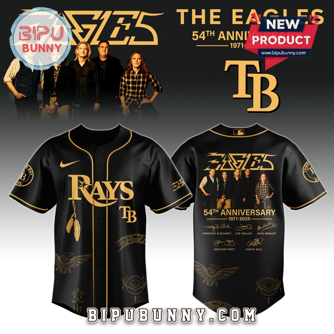 Tampa Bay Rays MLB x Eagles Band Music 2025 Baseball Jersey Tampa Bay Rays MLB x Eagles Band Music 2025 Baseball Jersey