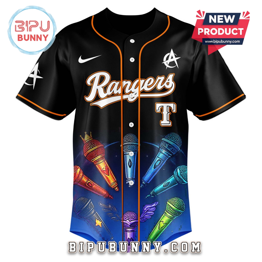 Texas Rangers MLB x ATEEZ 2025 World Tour Baseball Jersey Texas Rangers MLB x ATEEZ 2025 World Tour Baseball Jersey