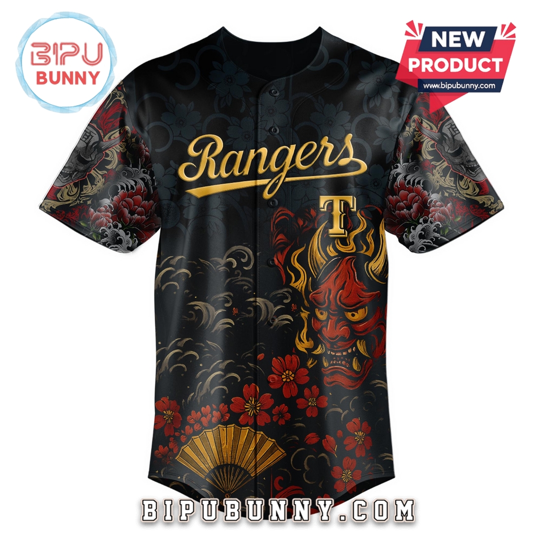 Texas Rangers MLB x Yakuza Bloodline Baseball Jersey Texas Rangers MLB x Yakuza Bloodline Baseball Jersey