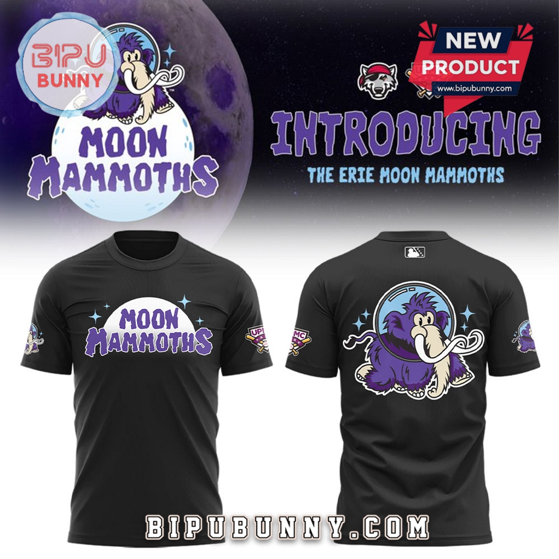 The Erie Moon Mammoths Black Limited Edition Hoodie The Erie Moon Mammoths Black Limited Edition Hoodie