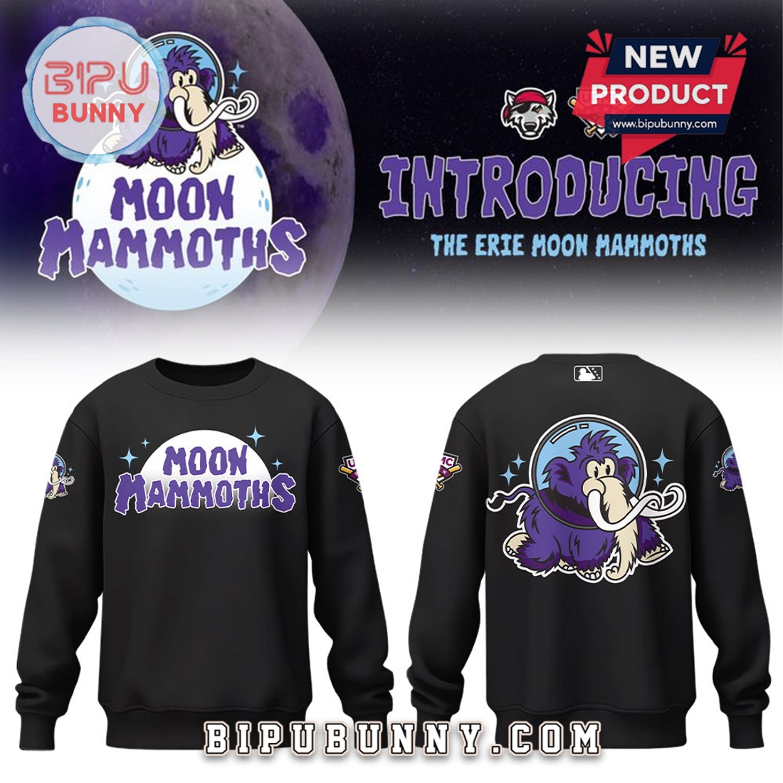 The Erie Moon Mammoths Black Limited Edition Hoodie The Erie Moon Mammoths Black Limited Edition Hoodie