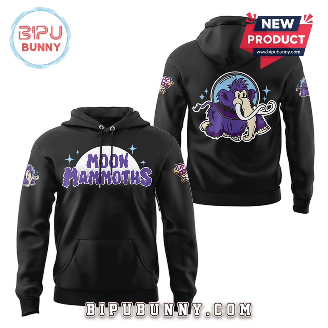 The Erie Moon Mammoths Black Limited Edition Hoodie The Erie Moon Mammoths Black Limited Edition Hoodie