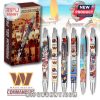 Washington Commanders gel pen set with themed box packaging.