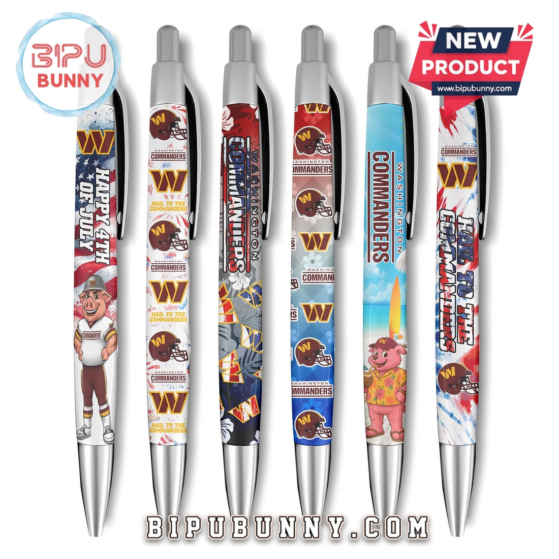 Washington Commanders Premium Gel Pens Washington Commanders Premium Gel Pens