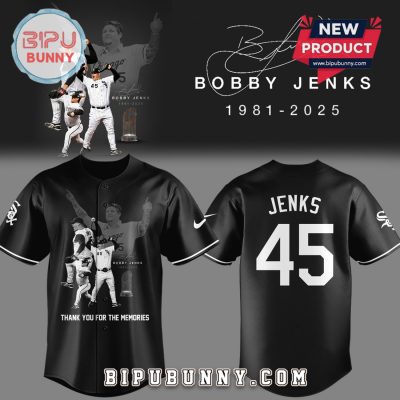 White Sox Baseball R.I.P Booby Jenks 45 Black Baseball Jersey