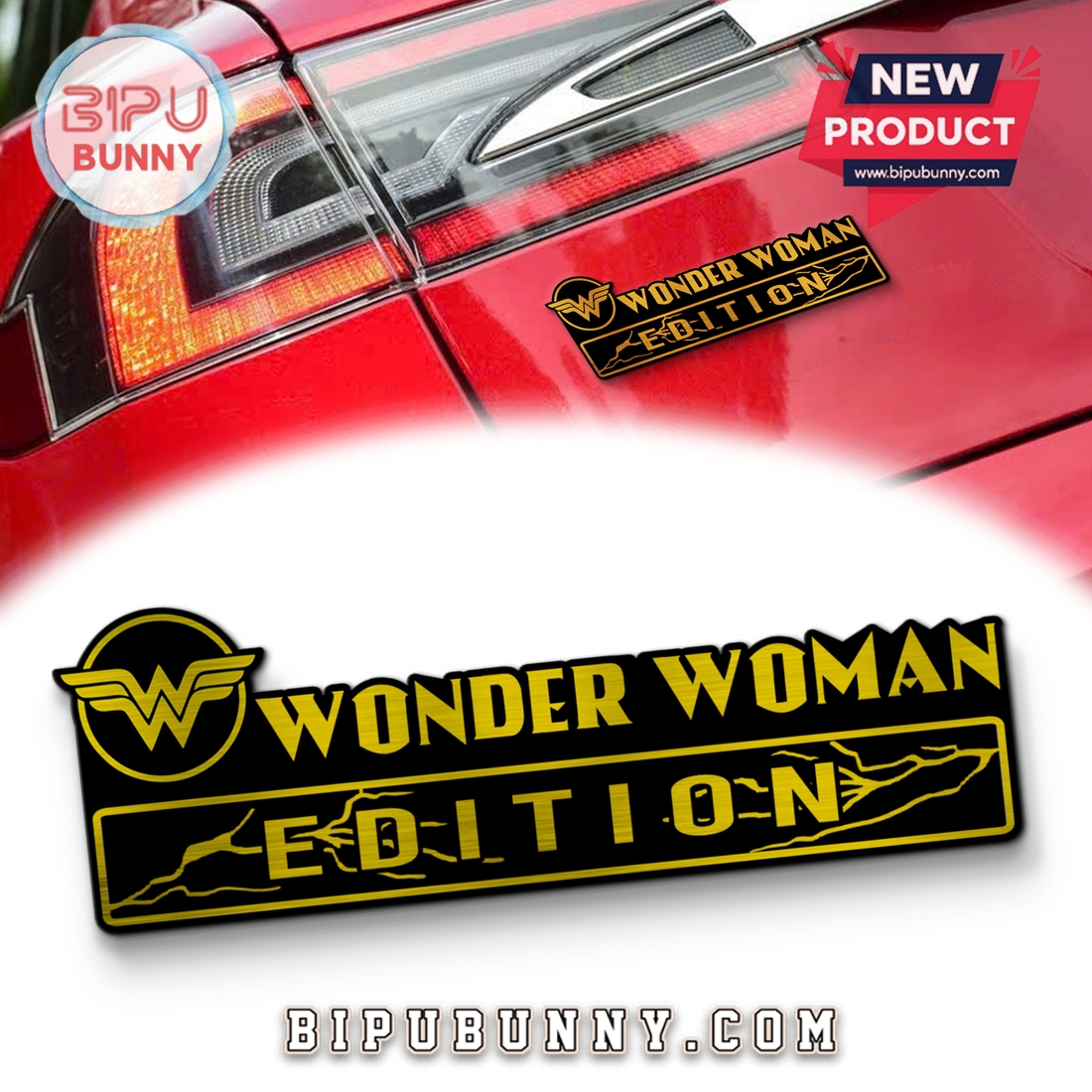 Wonder Woman Edition Laser Engraved Car Badge Wonder Woman Edition Laser Engraved Car Badge