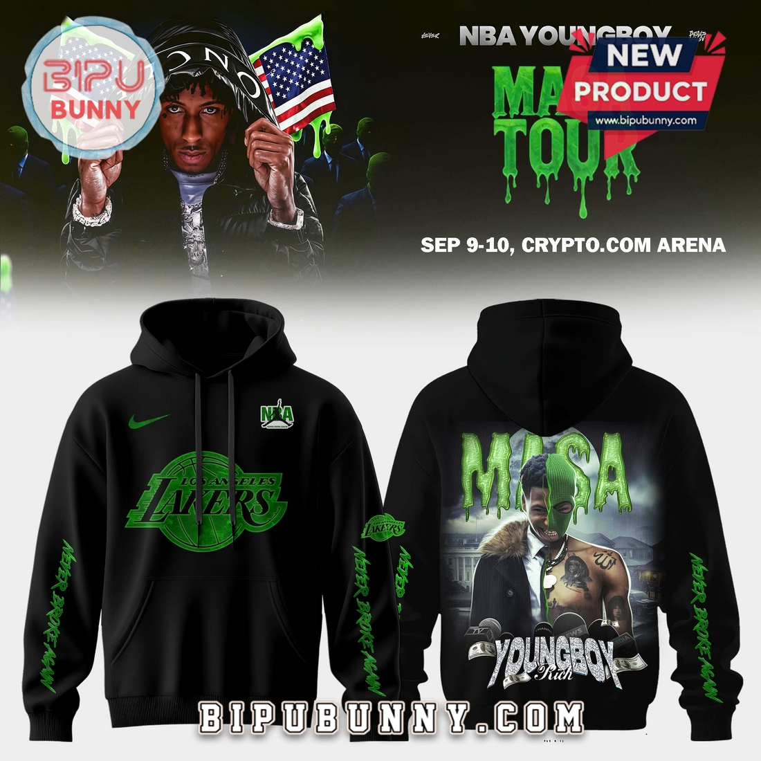 2025 Los Angeles Lakers x Young Boy Hoodie And Pants 2025 Los Angeles Lakers x Young Boy Hoodie And Pants