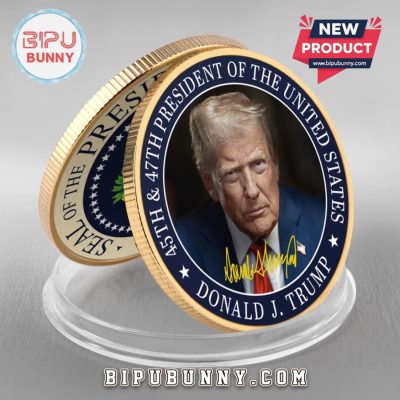 45 47 President Donald Trump Gold-Colored Coin