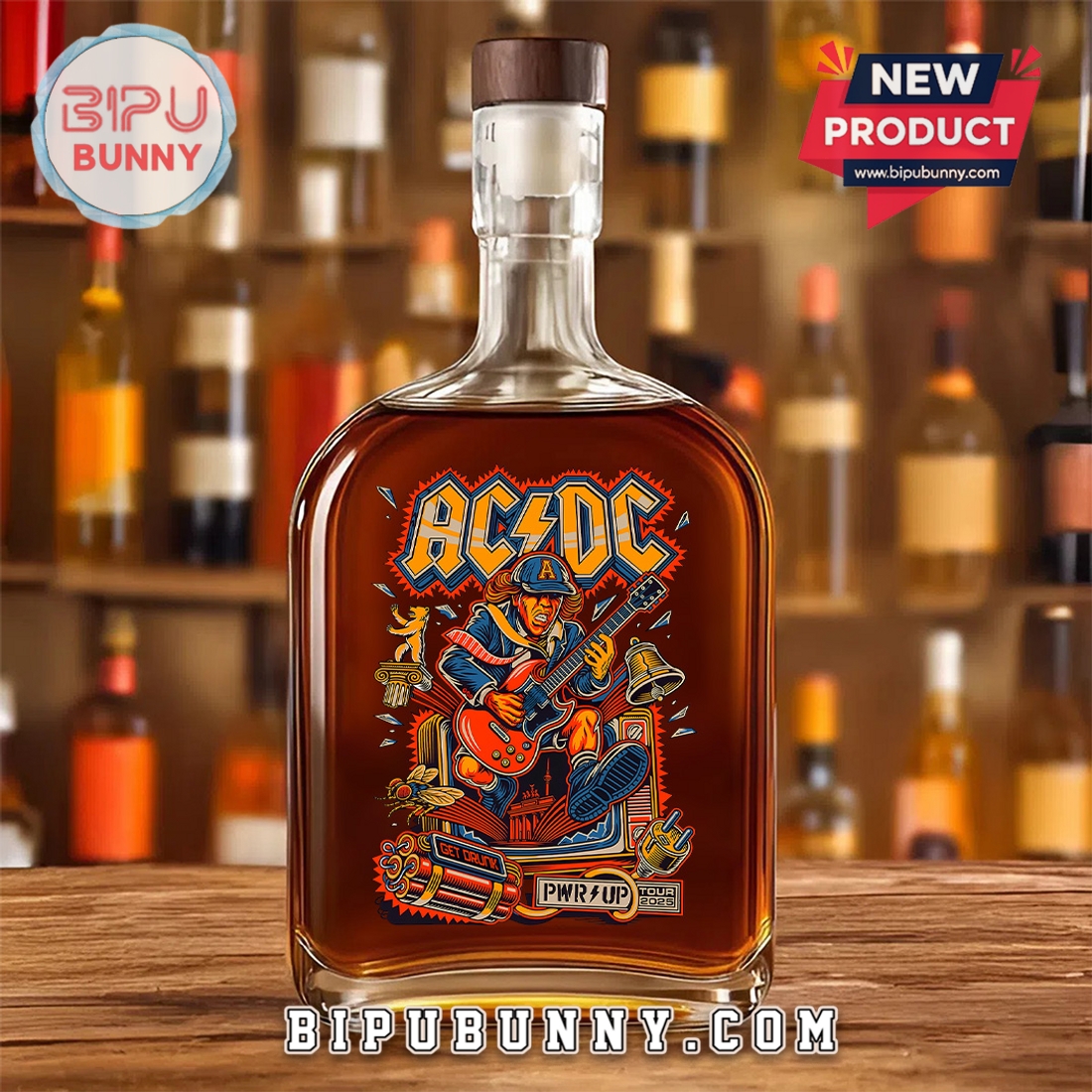 AC/DC Rock Music 25oz Whiskey Bottle AC/DC Rock Music 25oz Whiskey Bottle