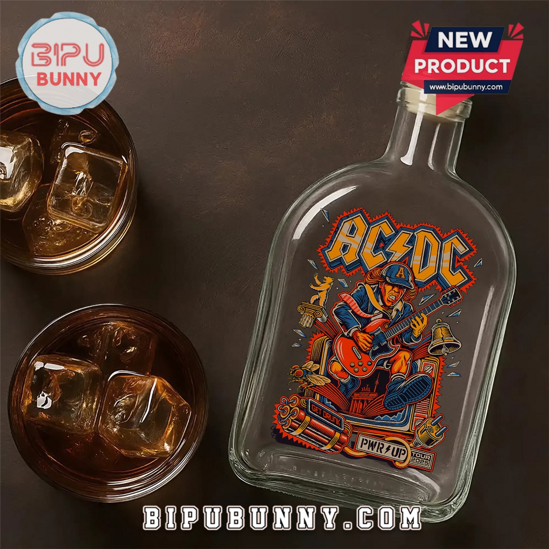 AC/DC Rock Music 25oz Whiskey Bottle AC/DC Rock Music 25oz Whiskey Bottle