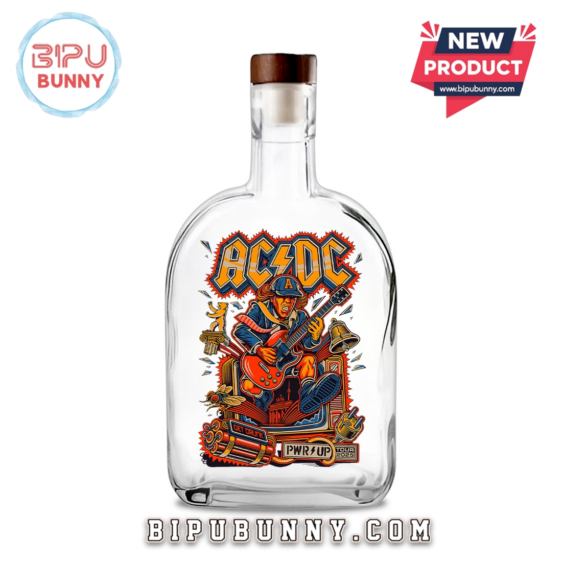 AC/DC Rock Music 25oz Whiskey Bottle AC/DC Rock Music 25oz Whiskey Bottle