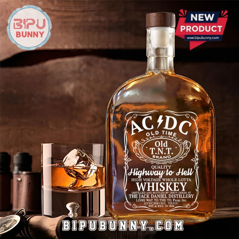 ACDC Rock Band 25oz Whiskey Bottle - Top 25oz Whiskey - Bipubunny
