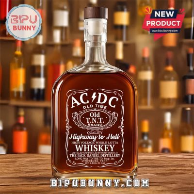 ACDC Rock Band 25oz Whiskey Bottle