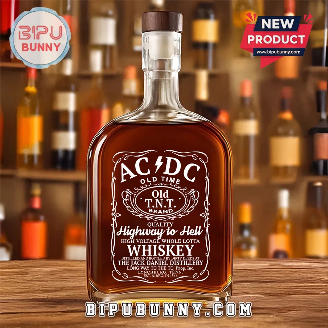ACDC Rock Band 25oz Whiskey Bottle ACDC Rock Band 25oz Whiskey Bottle