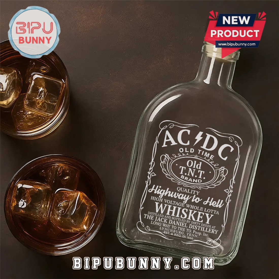 ACDC Rock Band 25oz Whiskey Bottle ACDC Rock Band 25oz Whiskey Bottle