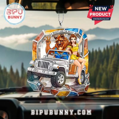 Adventurous Off-Road Couple Car Hanging Ornament Adventurous Off-Road Couple Car Hanging Ornament