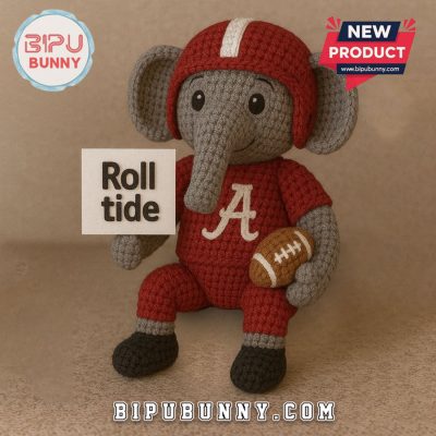 Alabama Crimson Tide Emotional Support Crochet Doll Alabama Crimson Tide Emotional Support Crochet Doll