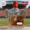 Elephant-shaped Roll Tide whiskey bottle with red cap style 4.