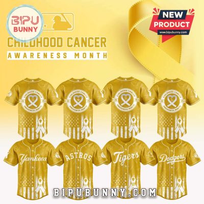 All Team MLB Childhood Cancer Awareness Month Baseball Jersey