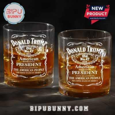 American Patriotic President 45 47 Trump Whiskey Glass American Patriotic President 45 47 Trump Whiskey Glass