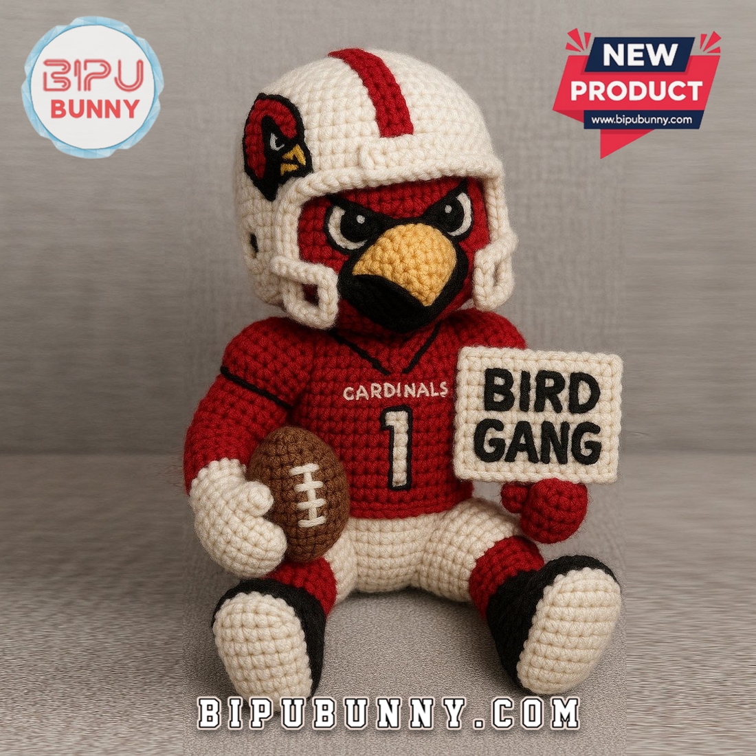 Arizona Cardinals Emotional Support Crochet Doll Arizona Cardinals Emotional Support Crochet Doll