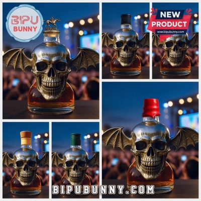 Avenged Sevenfold Deathbat Whiskey Bottle