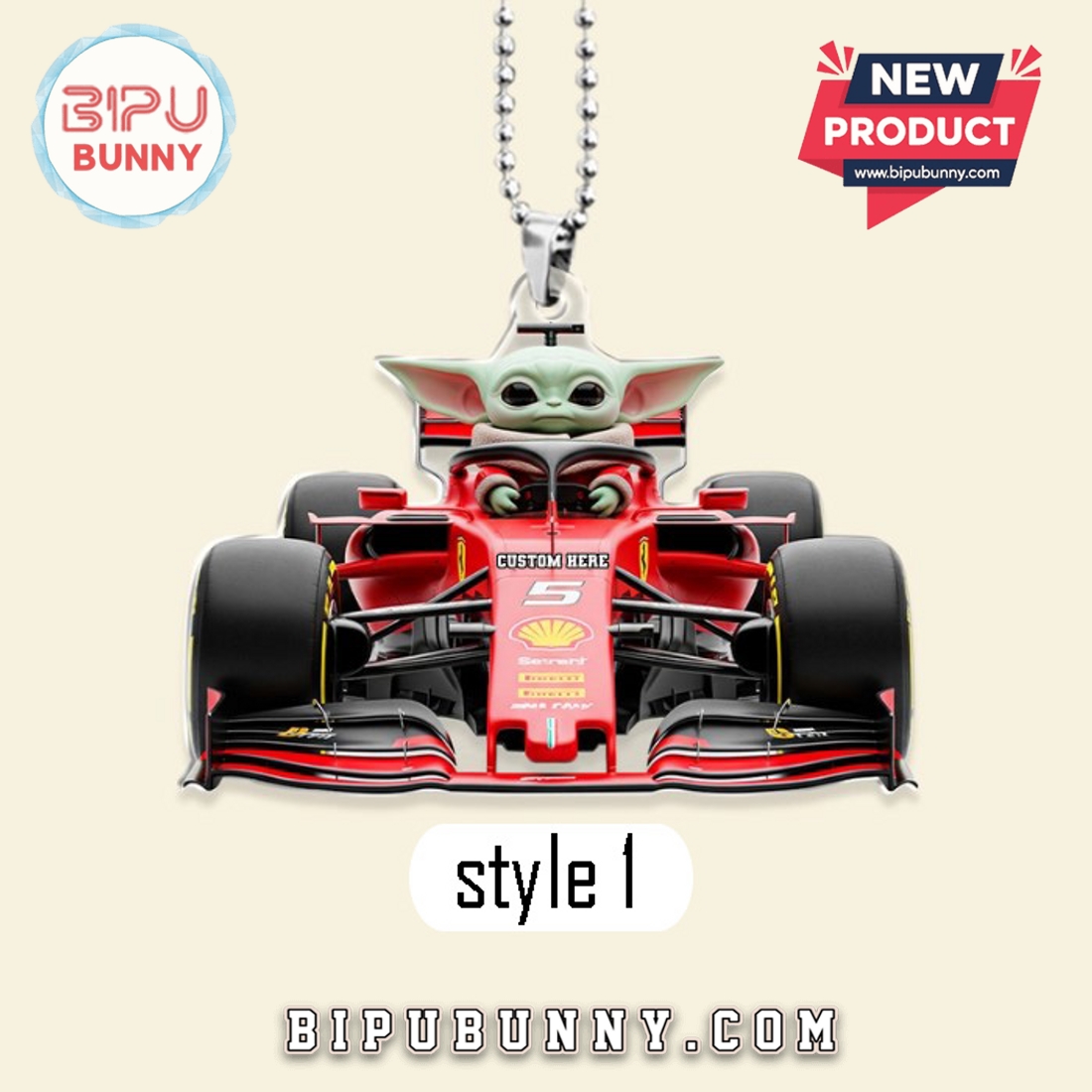 Baby Green Alien Driver Car Ornament, Gifts For Racing Fans Baby Green Alien Driver Car Ornament, Gifts For Racing Fans