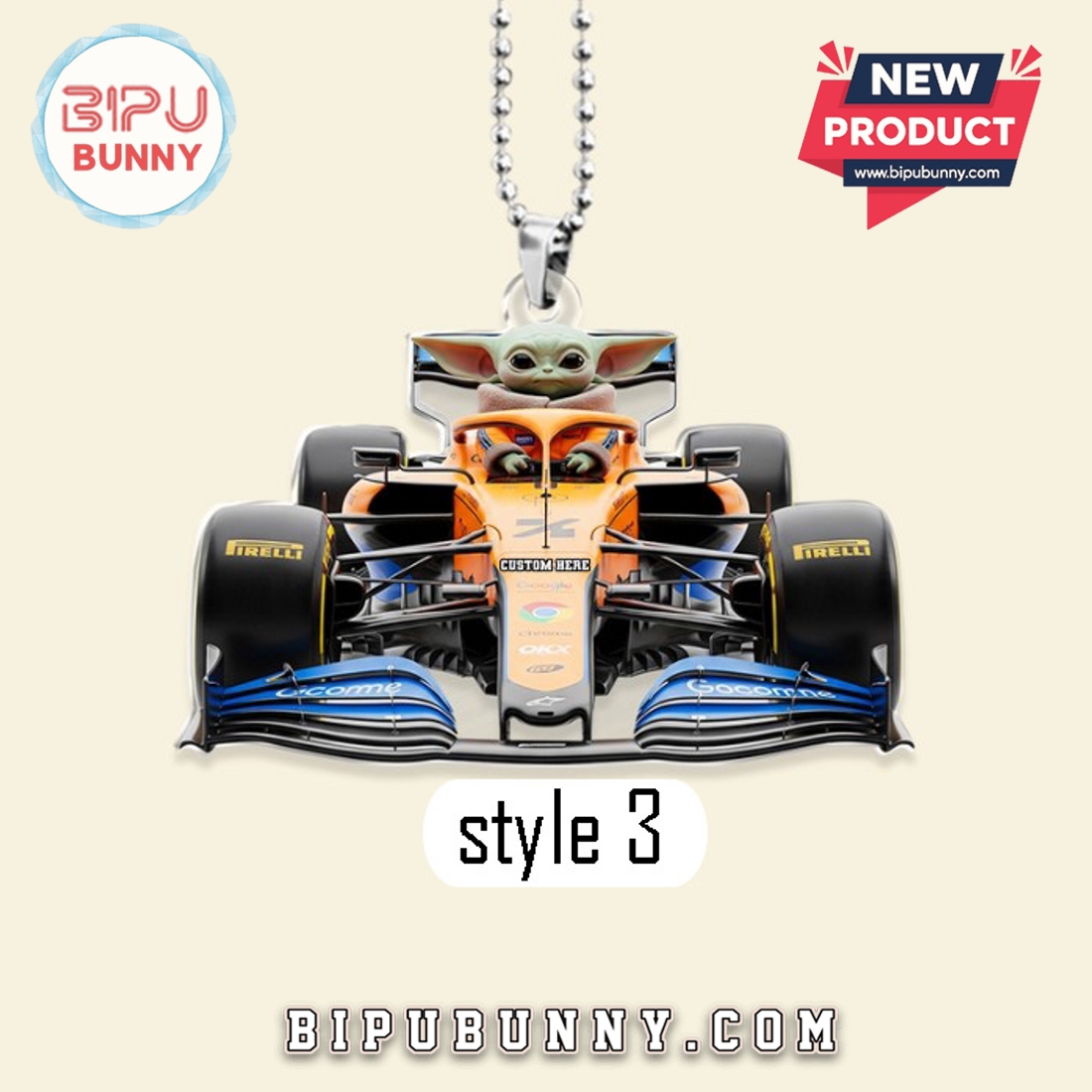 Baby Green Alien Driver Car Ornament, Gifts For Racing Fans Baby Green Alien Driver Car Ornament, Gifts For Racing Fans