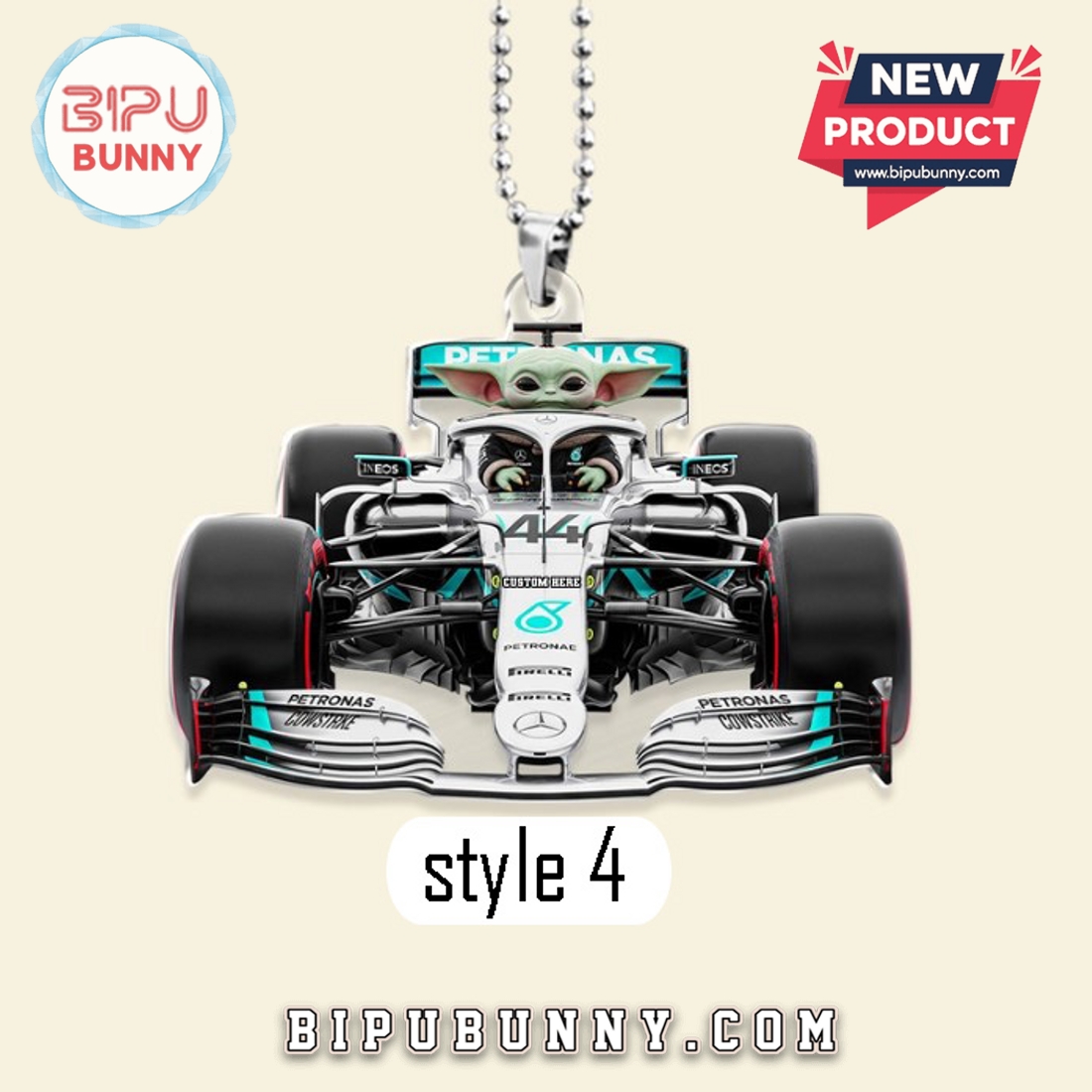 Baby Green Alien Driver Car Ornament, Gifts For Racing Fans Baby Green Alien Driver Car Ornament, Gifts For Racing Fans