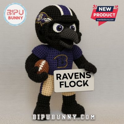 Baltimore Ravens Emotional Support Crochet Doll Baltimore Ravens Emotional Support Crochet Doll
