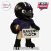 Crocheted Baltimore Ravens doll with 
