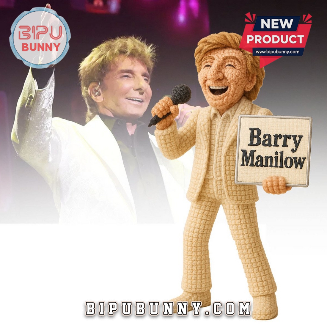 Barry Manilow Emotional Support Crochet Doll Barry Manilow Emotional Support Crochet Doll
