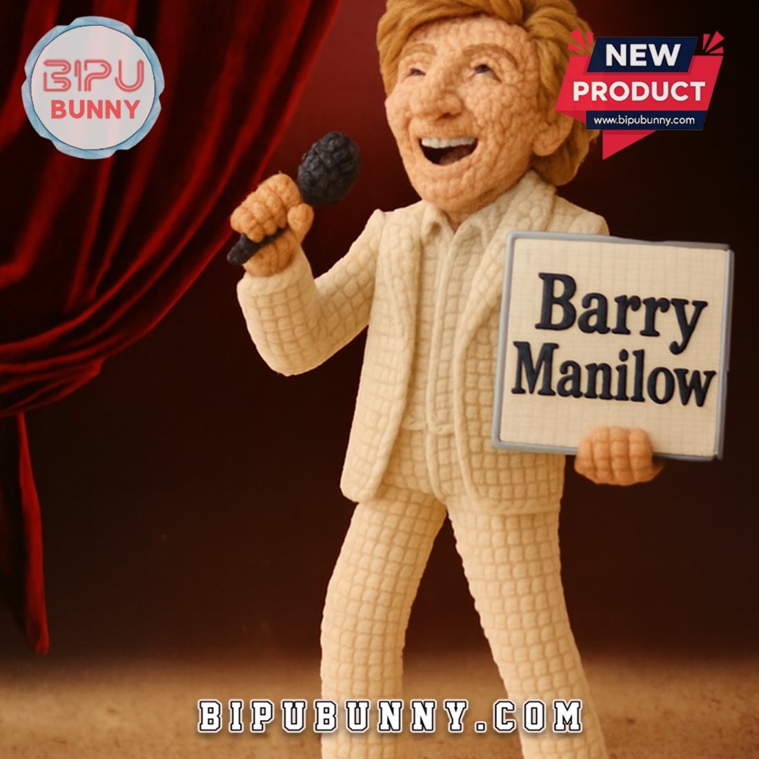 Barry Manilow Emotional Support Crochet Doll Barry Manilow Emotional Support Crochet Doll