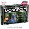 Monopoly Beetlejuice Edition box with Beetlejuice and eerie characters.