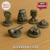 Six metal game tokens from Monopoly Bigfoot Edition: footprint, backpack, trail camera, hat, flashlight, binoculars!