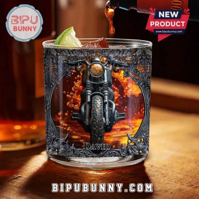 Biker Whiskey Custom Whiskey Glass