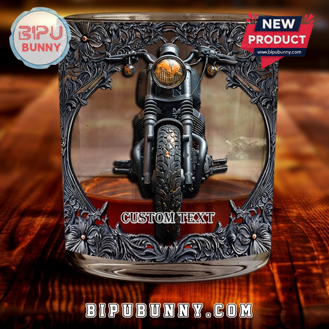 Biker Whiskey Custom Whiskey Glass Biker Whiskey Custom Whiskey Glass