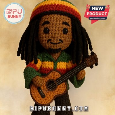 Bob Marley Emotional Support Crochet Doll