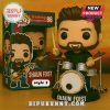 Shaun Foist Funko Pop figure with full drum kit and smiling face next to packaging.