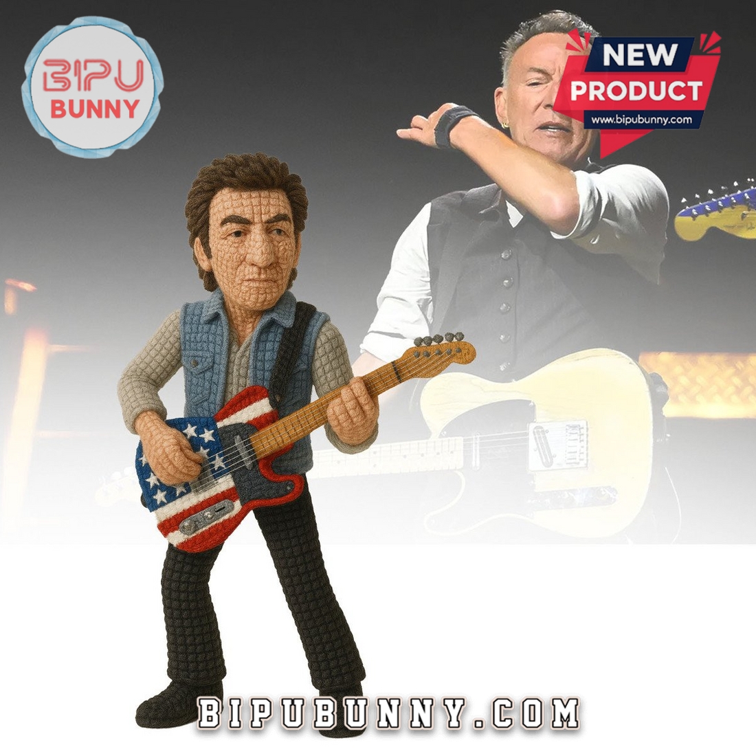 Bruce Springsteen Emotional Support Crochet Doll Bruce Springsteen Emotional Support Crochet Doll