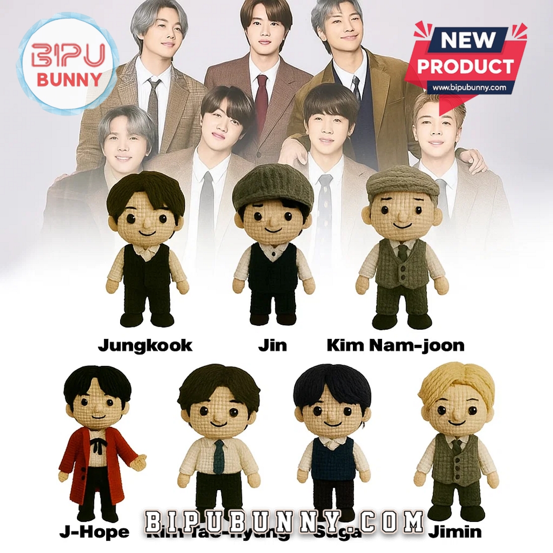 BTS Emotional Support Crochet Doll BTS Emotional Support Crochet Doll