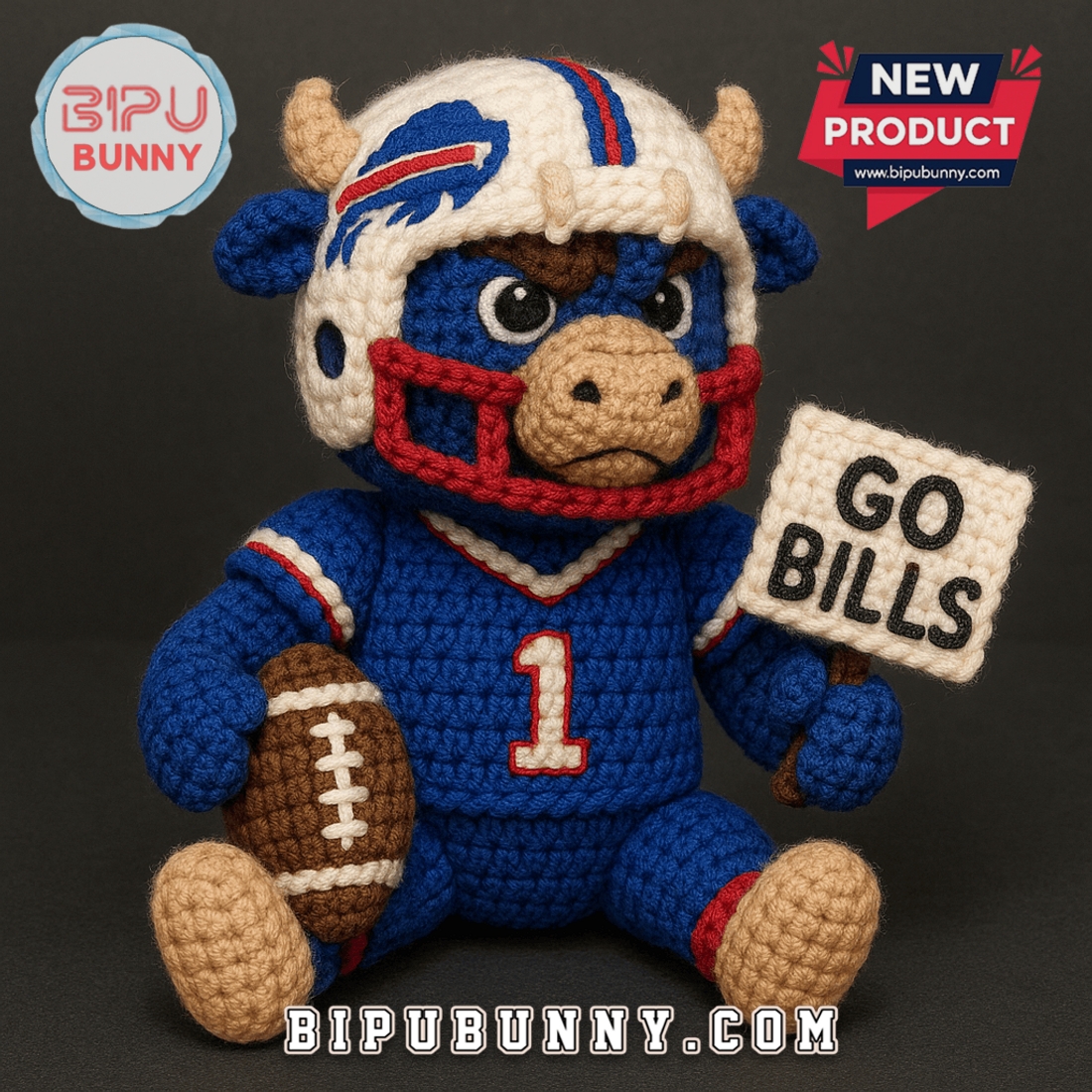 Buffalo Bills Emotional Support Crochet Doll Buffalo Bills Emotional Support Crochet Doll