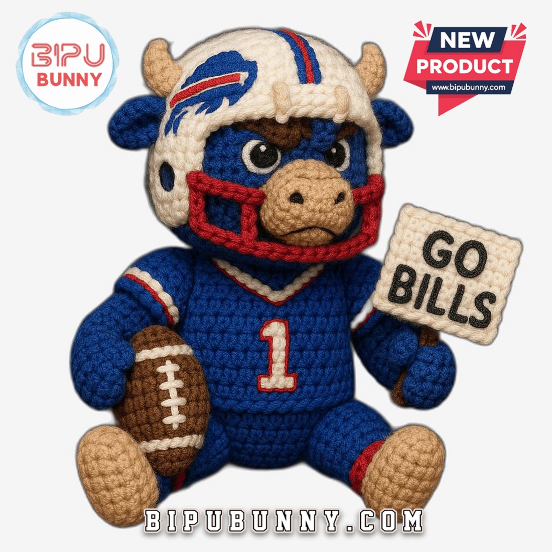 Buffalo Bills Emotional Support Crochet Doll Buffalo Bills Emotional Support Crochet Doll