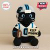 Crochet black panther toy in a Carolina Panthers uniform!