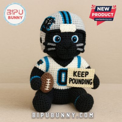Carolina Panthers Emotional Support Crochet Doll