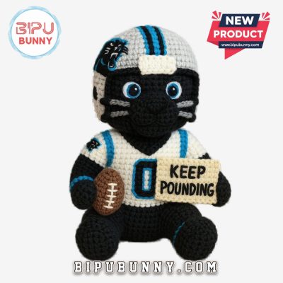 Carolina Panthers Emotional Support Crochet Doll