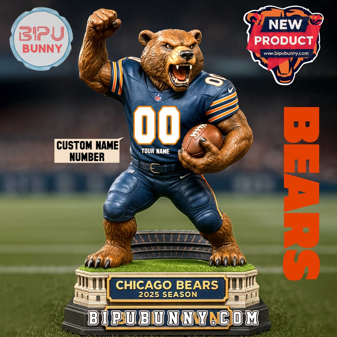 Chicago Bears Acrylic Standee Figures Chicago Bears Acrylic Standee Figures