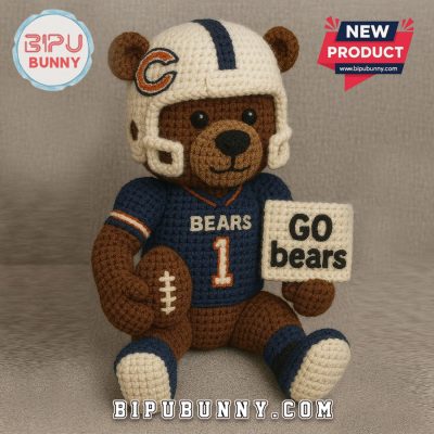 Chicago Bears Emotional Support Crochet Doll