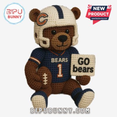 Chicago Bears Emotional Support Crochet Doll